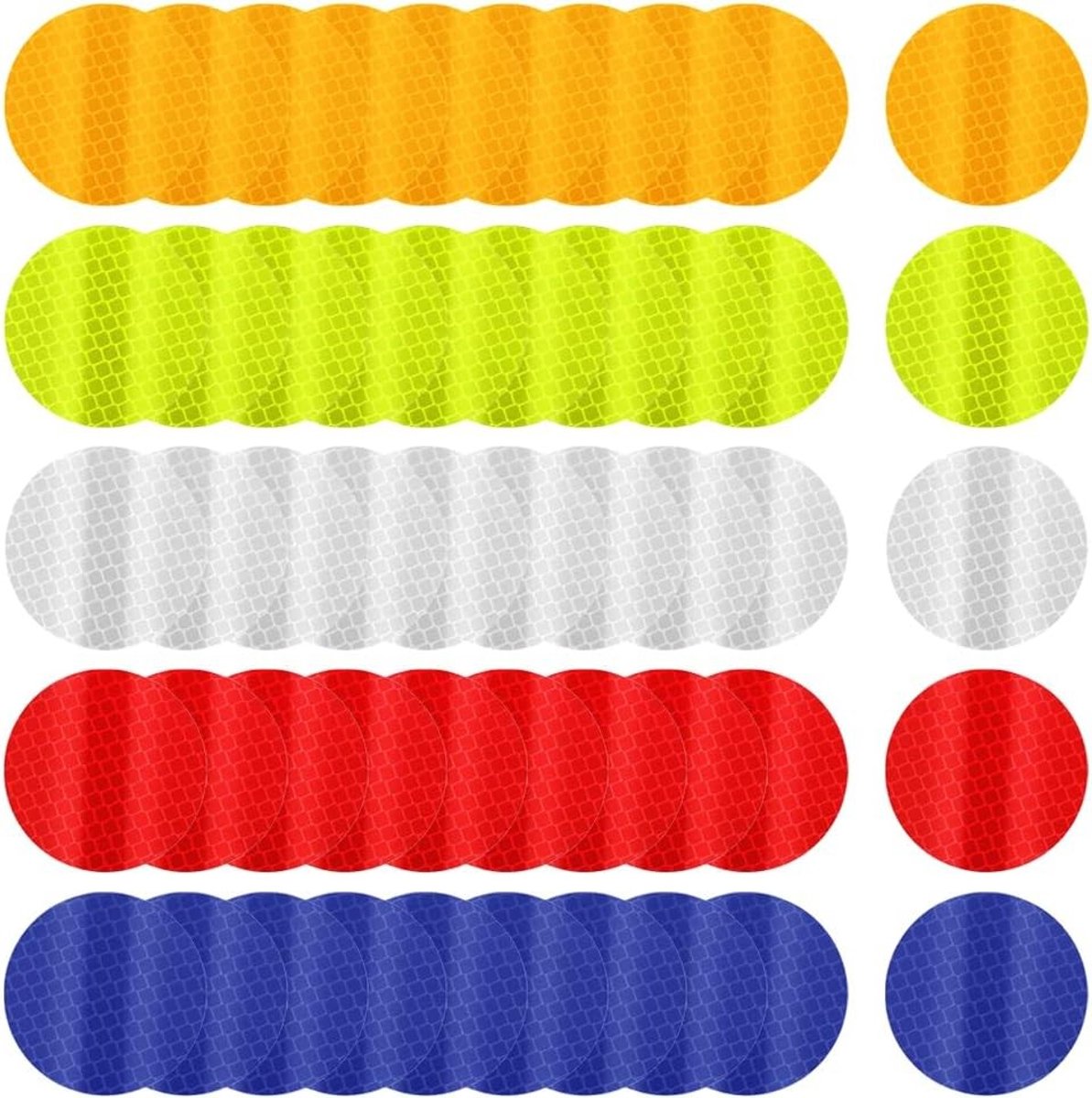 50 Stuks Veiligheidsreflecterende Stickers, Waterdichte Zelfklevende Reflector Tape voor Auto's, Ideaal voor Waarschuwingssignalen en Verkeersveiligheid