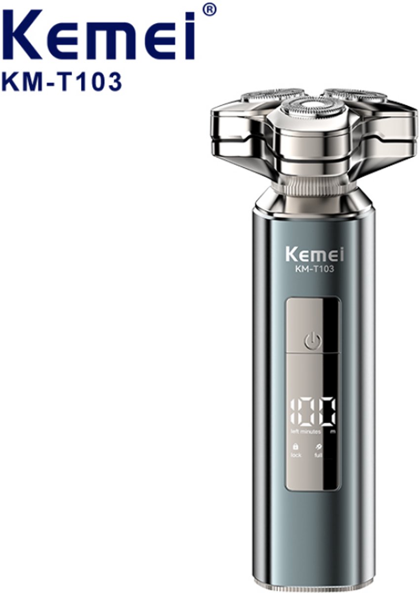 Kemei T103 Professionele Elektrische Scheerapparaat - Oplaadbaar - Grey