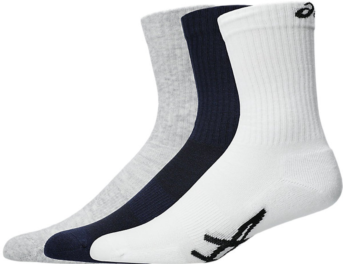ASICS Sport Crew Sock - Sokken - Maat 35-38 - Wit Grijs - Sports - Hardlopen - Unisex Sokken — cadeau in Cadeau-ideeën - foto 2