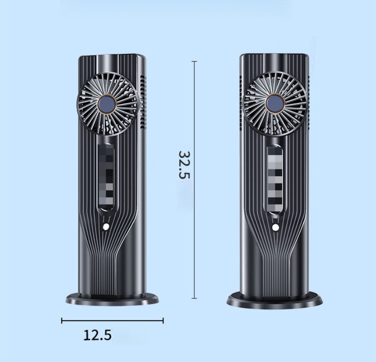 Draagbare airconditioning, 6 snelheidsinstellingen, persoonlijke koelventilator, met 6-uurs timer, 3-in-1 luchtkoeler, geschikt voor kamers, kantoren en kamperen, zwart – foto 2