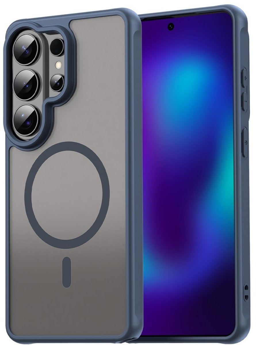 Casety Geschikt voor Samsung Galaxy S26 Ultra hoesje - slanke backcover met magnetisch ondersteuning - Blauw