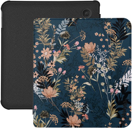 Lunso Convient pour la housse Kobo Libra Color (7 pouces) - Housse de couchage en cuir Vegan Saffiano - Urban Park