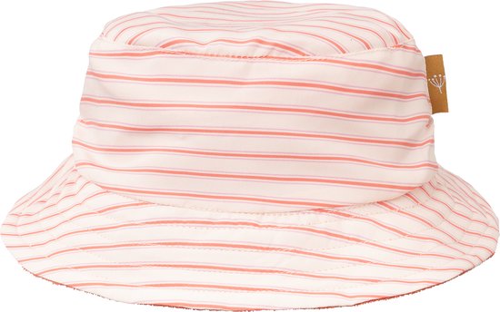 Fresk UV 50+ Zonnehoed voor kinderen 62 – Beschermende Reishoed – Hoofdbescherming Unisex - Creme - Summer Stripes