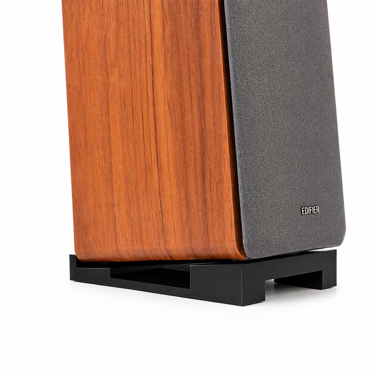 Edifier R1280DB Boekenplank Speaker Standaard - Verhoogde Speaker Stand Met 13 Graden Kanteling Voor Optimale Geluidsrichting - Compact Design Voor Bureau En Woonkamer - Anti Vibratie Basis - Zwart