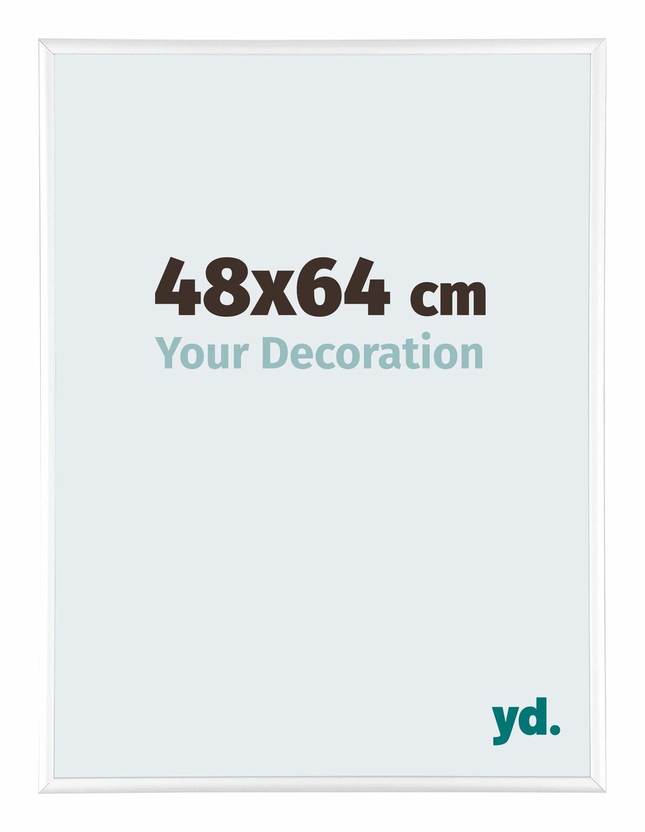 yd. Your Decoration - Fotolijst 48x64 cm - Aluminium - Wit Hoogglans - Kent