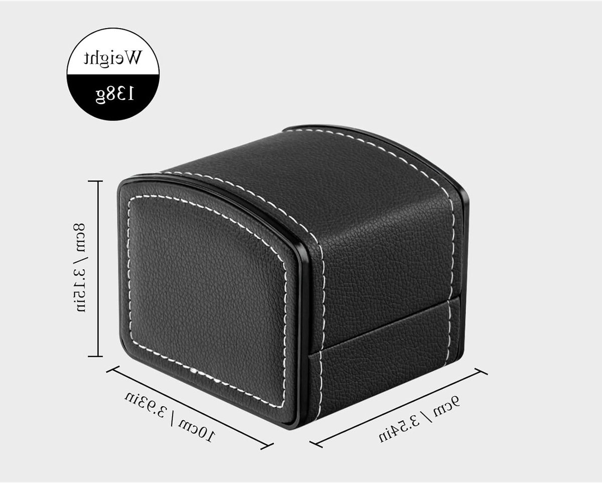 Elegante PU Leren Horloge Reisdoos, Organizer voor Sieraden met Verwijderbare Kussen, Draagbare Vierkante Horlogeopberger, Perfect voor Horloges en Armbanden