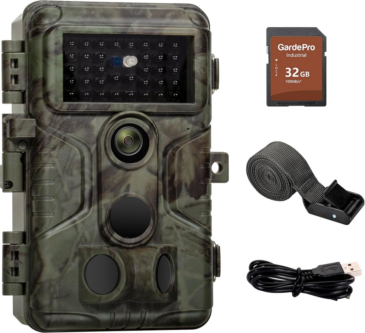 Wildcamera - Nachtzicht Camera - Dieren Observeren - 0.1s Snelle Trigger - 32 GB SD Kaart - Camouflage