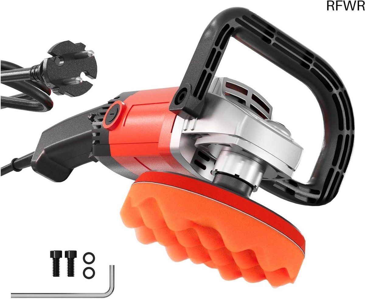 Polijstmachine 1200W - Schuurmachine - Oppervlakken Behandelen - 6 Snelheden Instelbaar - 3000 RPM - Zwart