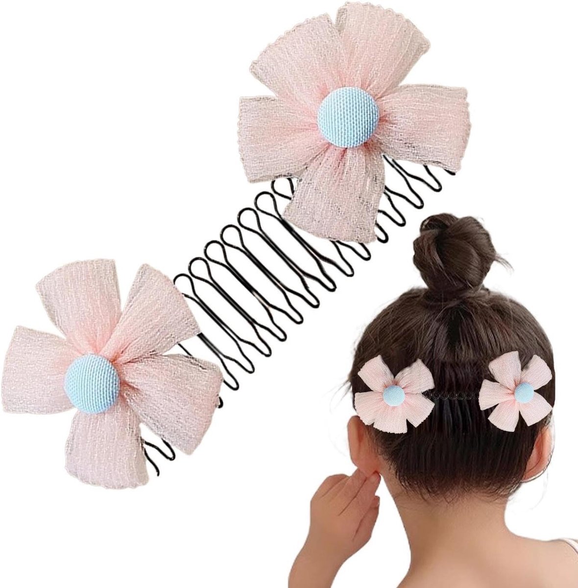 Haarspeldjes - Bloemenkammetjes - Dagelijks gebruik - Antislip tanden - 95 cm - Multicolor