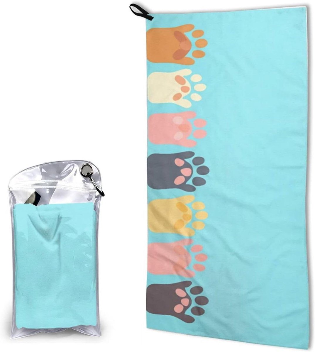 Microvezel Handdoek - Sneldrogend - Actief Leven - Compact Opvouwbaar - 80 x 40 cm - Meerkleurig