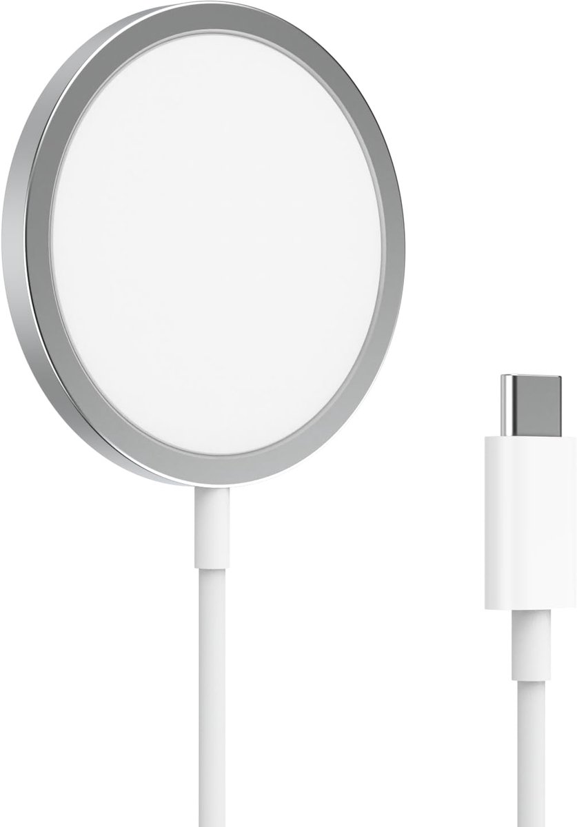 Draadloze Oplader - Magnetische Lader - Snel Opladen - Met Aluminium Shell - 15 Watt - Zwart