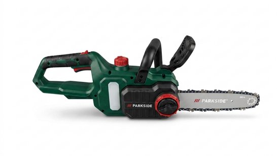 Parkside Accu Kettingzaag - 20V -  Zonder Accu - Zaaglengte: max. 23 cm - Kettingsnelheid: 6,5 m/s - Exclusief accu en snellader