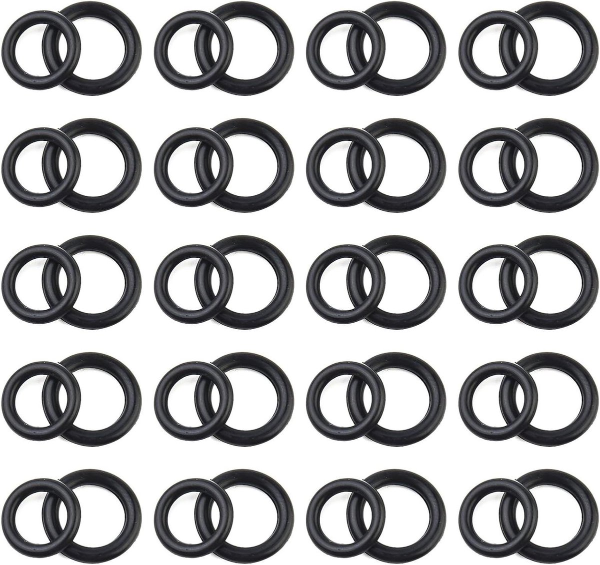 Rubberen O-ringen Set - Slang Afdichtingen - Slang Reparatie - Verschillende Maten - 40 Stuks - Zwart