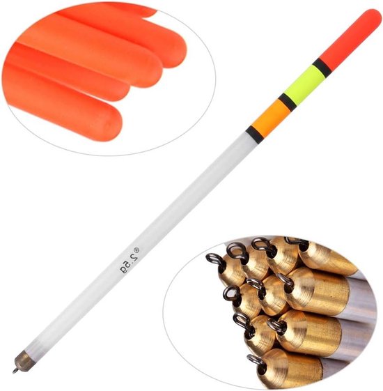 Duurzame Plastic Vissen Floats en Bobbers - 10 Stuks Veelzijdige Vissersbenodigdheden voor Effectieve Aas Presentatie (6.3cm Wit) — afbeelding 2