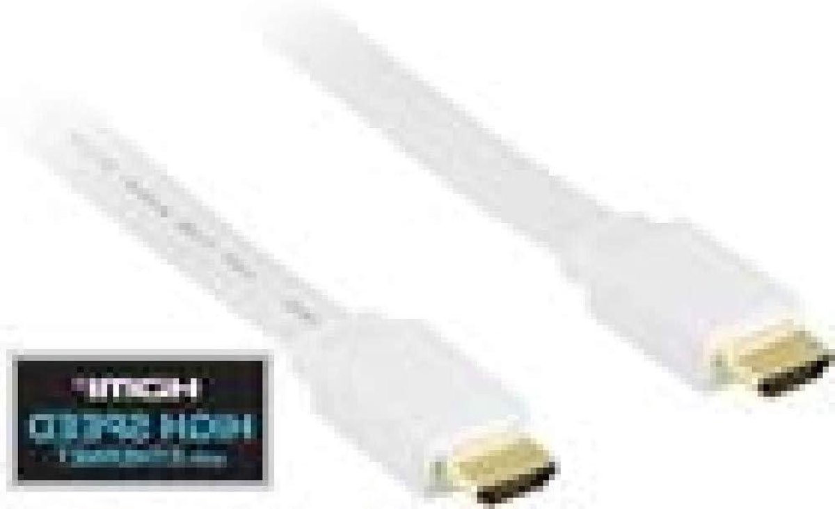 HDMI Kabel - HDMI Verloopkabel - Films Kijken - Gouden Connectoren - 3 meter - Wit