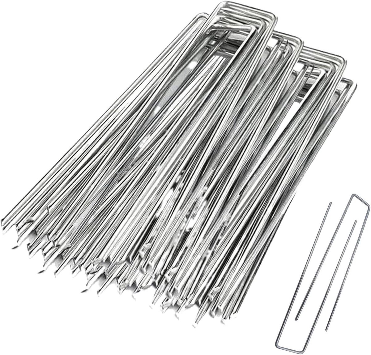 U-vormige houders - Grondpennen - Tuinprojecten Stabiliseren - Verzinkt Staal - 50 stuks 15 cm - Uniek