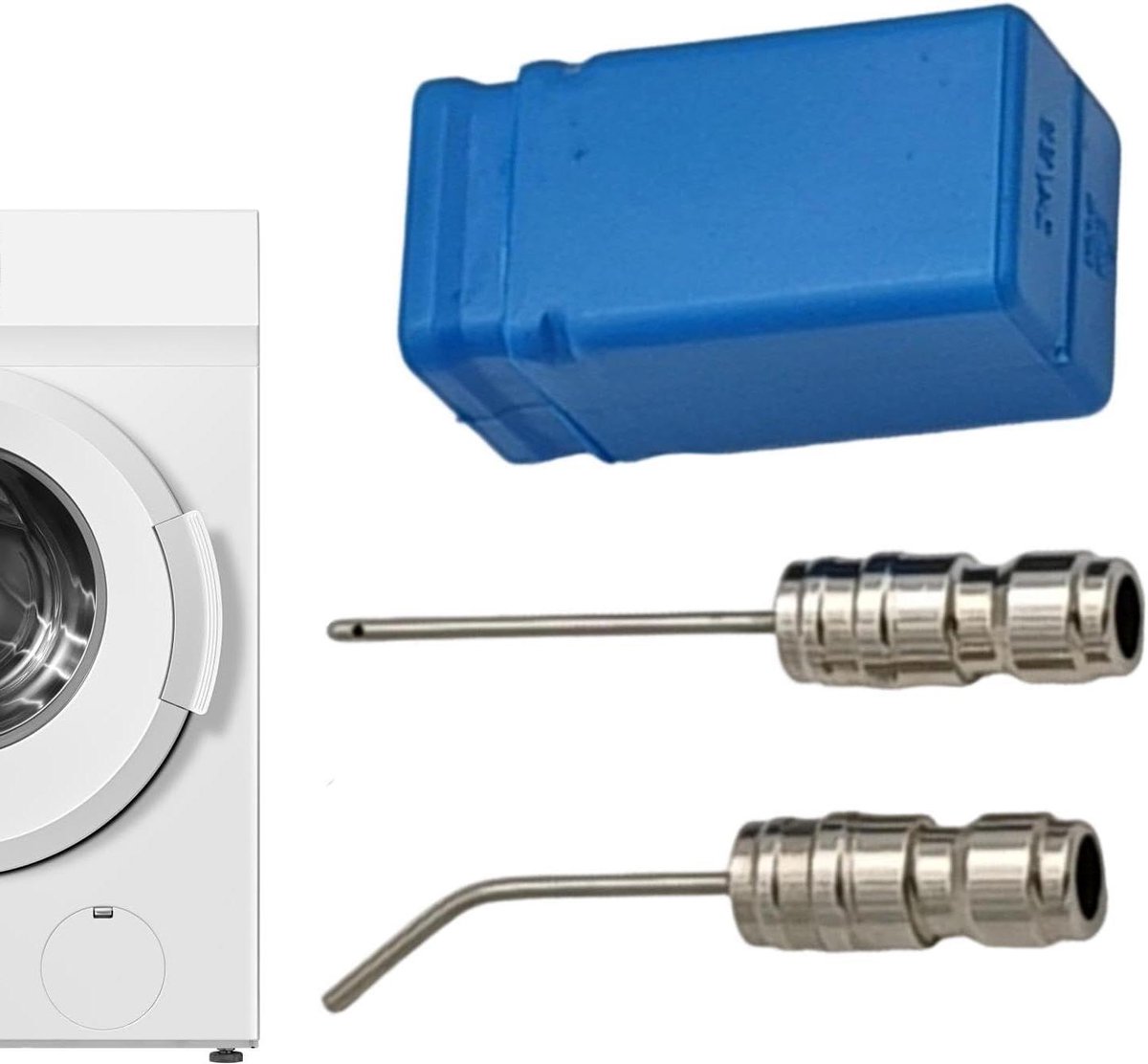 Hogedruk Sproeierset - Reinigingsmondstukken - Effectief Reinigen - Roestvrij Staal - 13.8 x 4 cm - Zilver