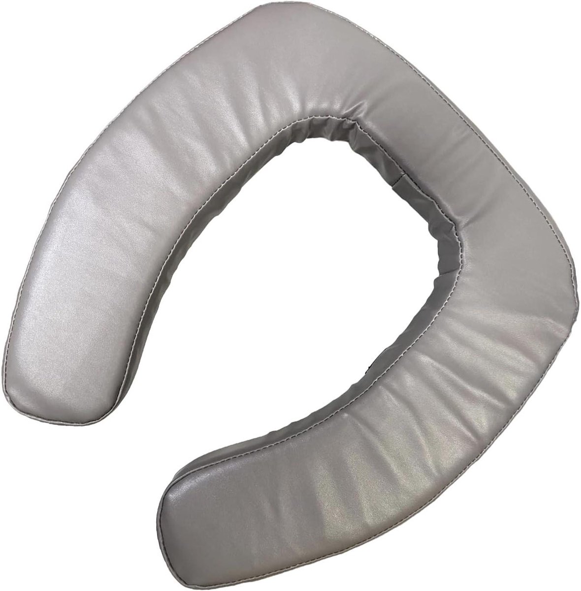 Gevoerde toiletbril - Toiletverhoger WC-lift - Veilig Zitten - Aanpasbaar Klittenband - 40 x 38 x 5 cm - Grijs