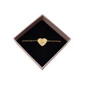 Graveerbare Armband Naam Hart Goud