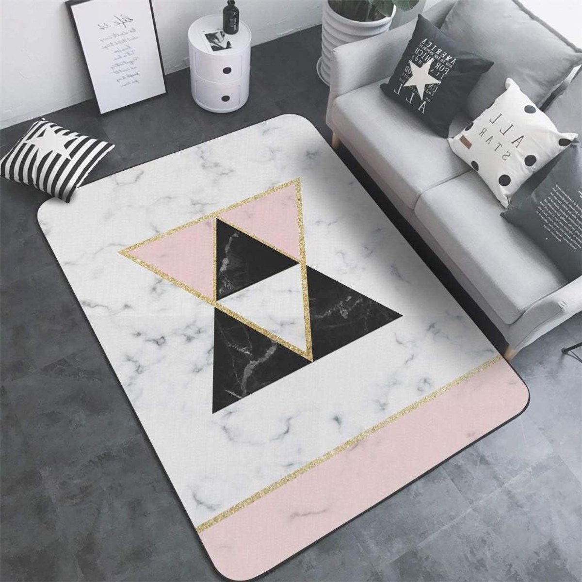 Grote vloerkleden - Zachte vloerbedekking - Binnendecoratie - Antislip en wasbaar - 160 x