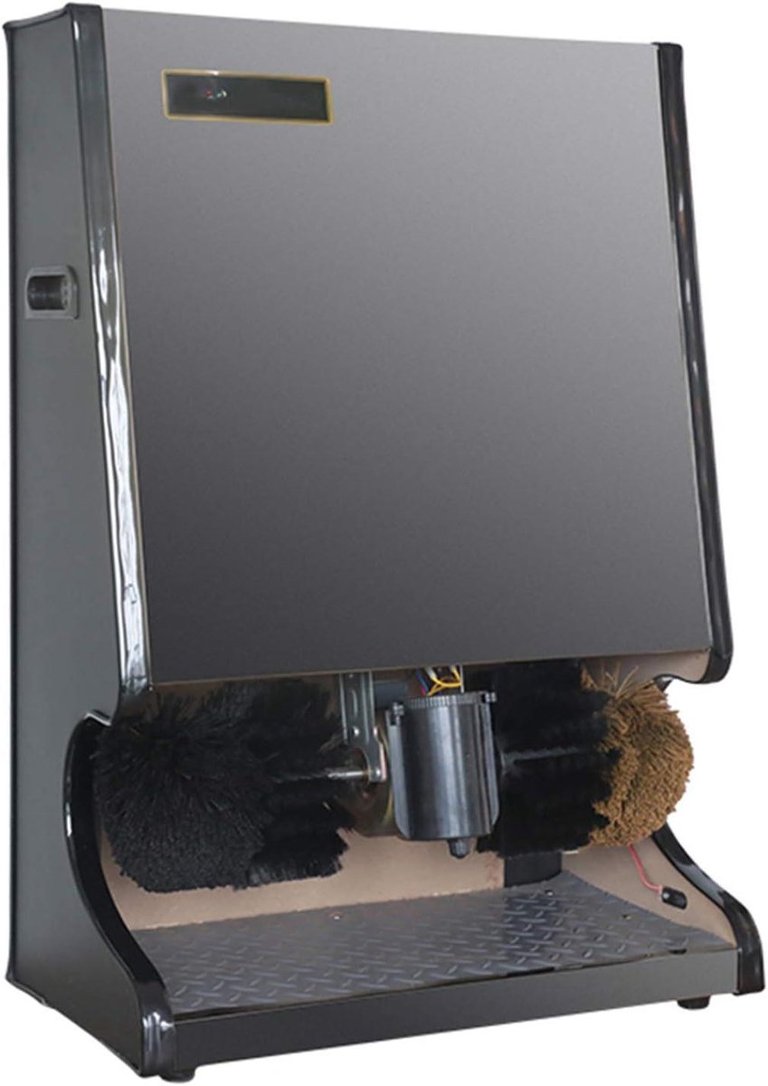 Schoenpoetsmachine - Automatische poetser - Schoenen poetsen - Dubbele motor inductie - 51x26x73cm - Zilver