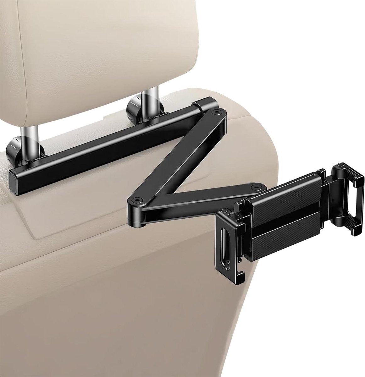 Tablet Houder - Auto Standaard - Reizen Achterbank - Verstelbare Arm - 31x21x1.3 cm - Zwart
