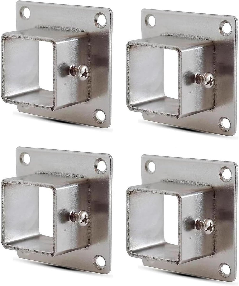 Roestvrij staal Post Base - Hekpaalanker Deksteun - Stevig Bevestigen - Roestbestendig Ontwerp - 25x25 MM - Zilver
