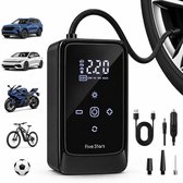 Five Stars® Compressor Bandenpomp - Draadloos & 12V - Draagbare Luchtcompressor - Voor Auto, Motor en Bal