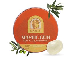 Apollo Mastic Gum - 25g – 100% Natuurlijk - Plasticvrij - Premium Mastiek Kauwgom uit Chios - Oeroude Harde Kaaklijn Trainer - Suikervrij & Halal - Putty