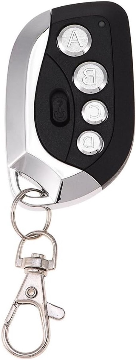Universele Cloning Afstandsbediening Sleutelhanger voor Auto, Garagedeur en Elektrische Poort - DC 6V 433.92MHz, Zwart, Geschikt voor Meerdere Toepassingen