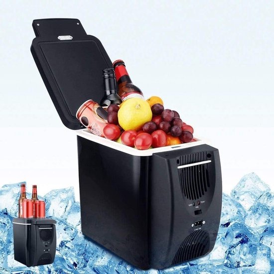 Mini Koelkast - Draagbare Cooler - Auto en Camping - Koelen en Verwarmen - 6 Liter Capaciteit - Zwart