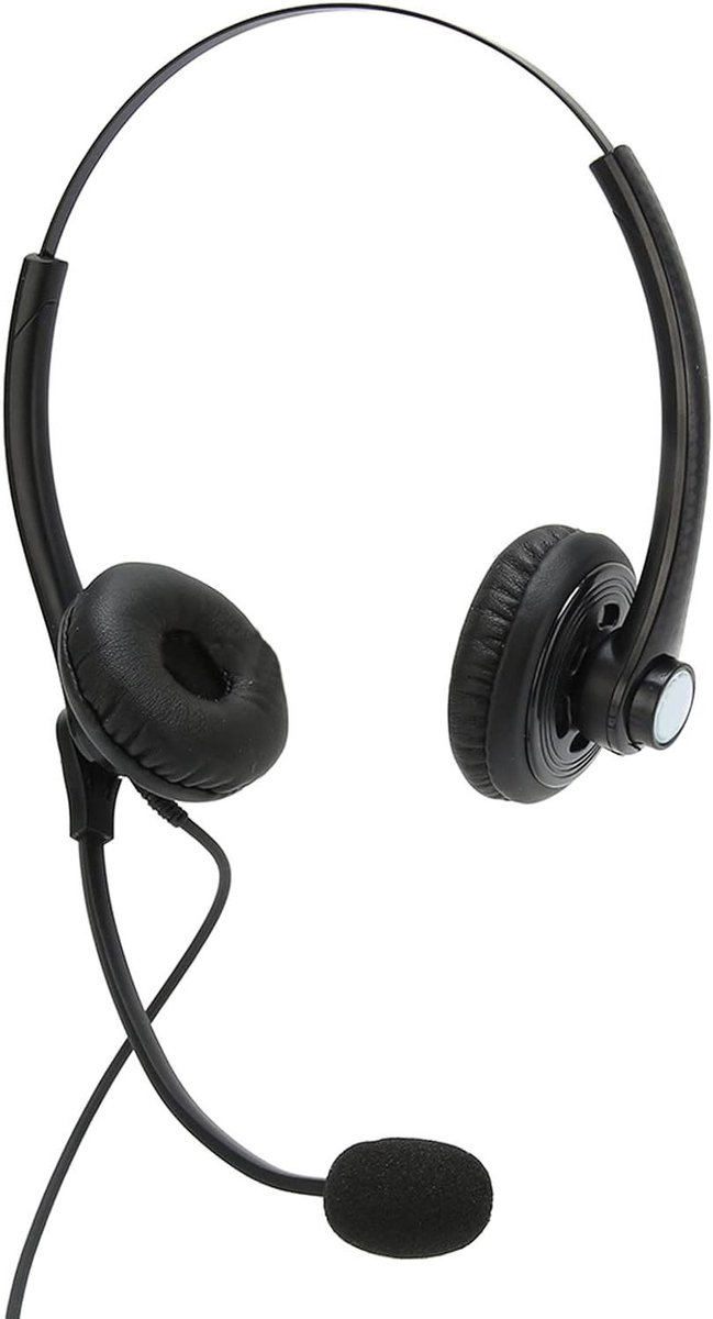 Telefoon Headset - Kantoor Headset - Duidelijke Gesprekken - Ruisonderdrukkende Microfoon - Verstelbaar - Kristal