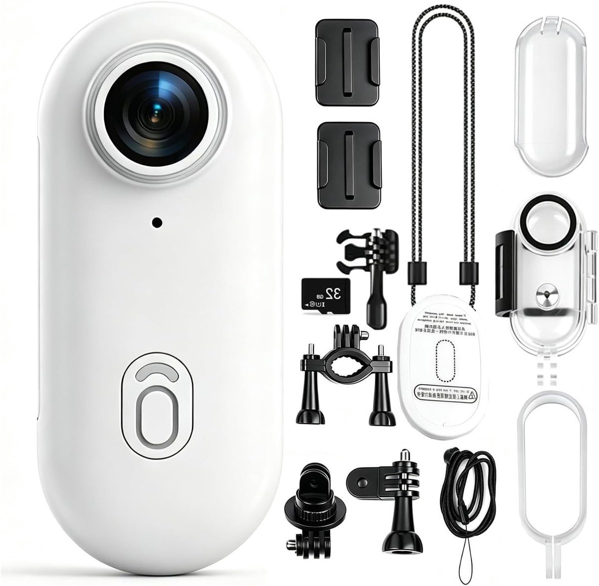 Mini Actiecamera 1080P met WiFi, 120° Groothoeklens, Waterdichte Behuizing en 32GB TF Kaart - Ideaal voor Sport en Avontuur