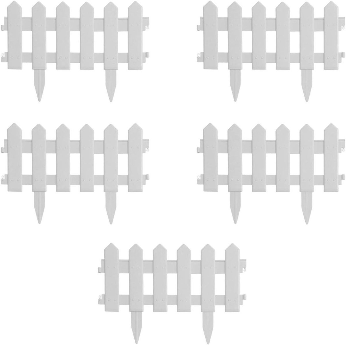 Tuinranden - Decoratieve strips - Bloembedden scheiden - Flexibel vormbaar - 5 stuks - Zwart