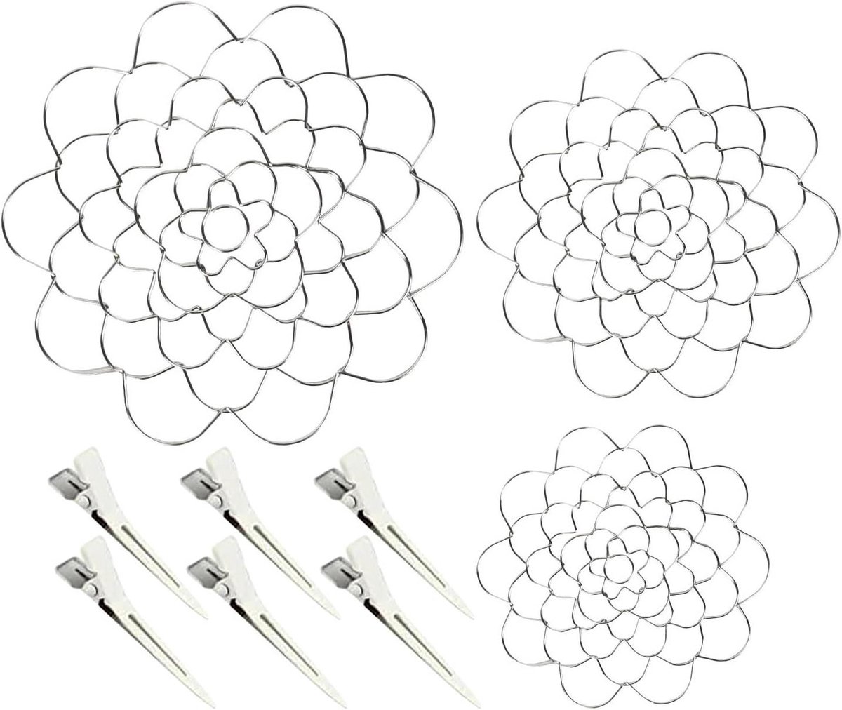 Bloemsteekhouders - Bloemschikgereedschap - Decoratie Maken - Roestbestendig Ontwerp - Set van 3 - Metaal