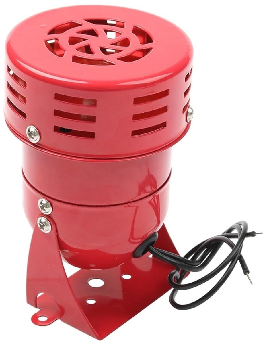 Industrieel Alarm - Sirene Geluid - Beveiliging Melding - 130 dB Geluid - DC 12-24V - Rood Metaal