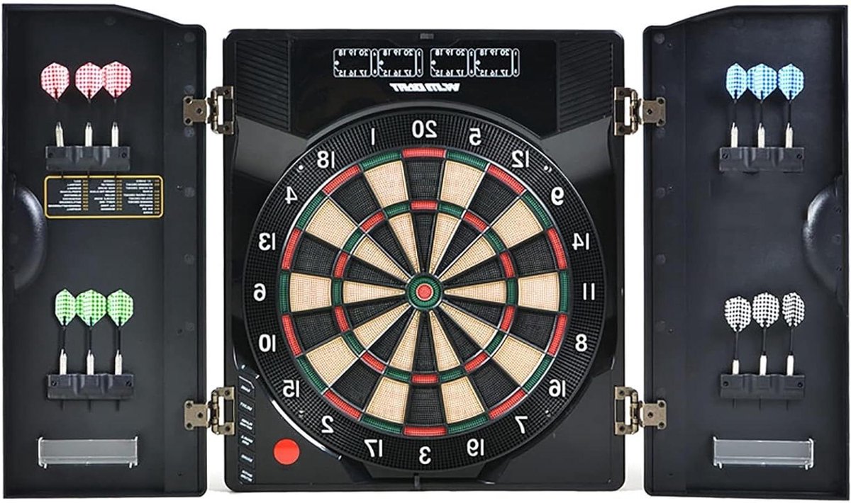 Elektronisch Dartbord - Digitale Dart Set - Gezellig Spelen - Automatische Scoretelling - 12 Darts - Zwart