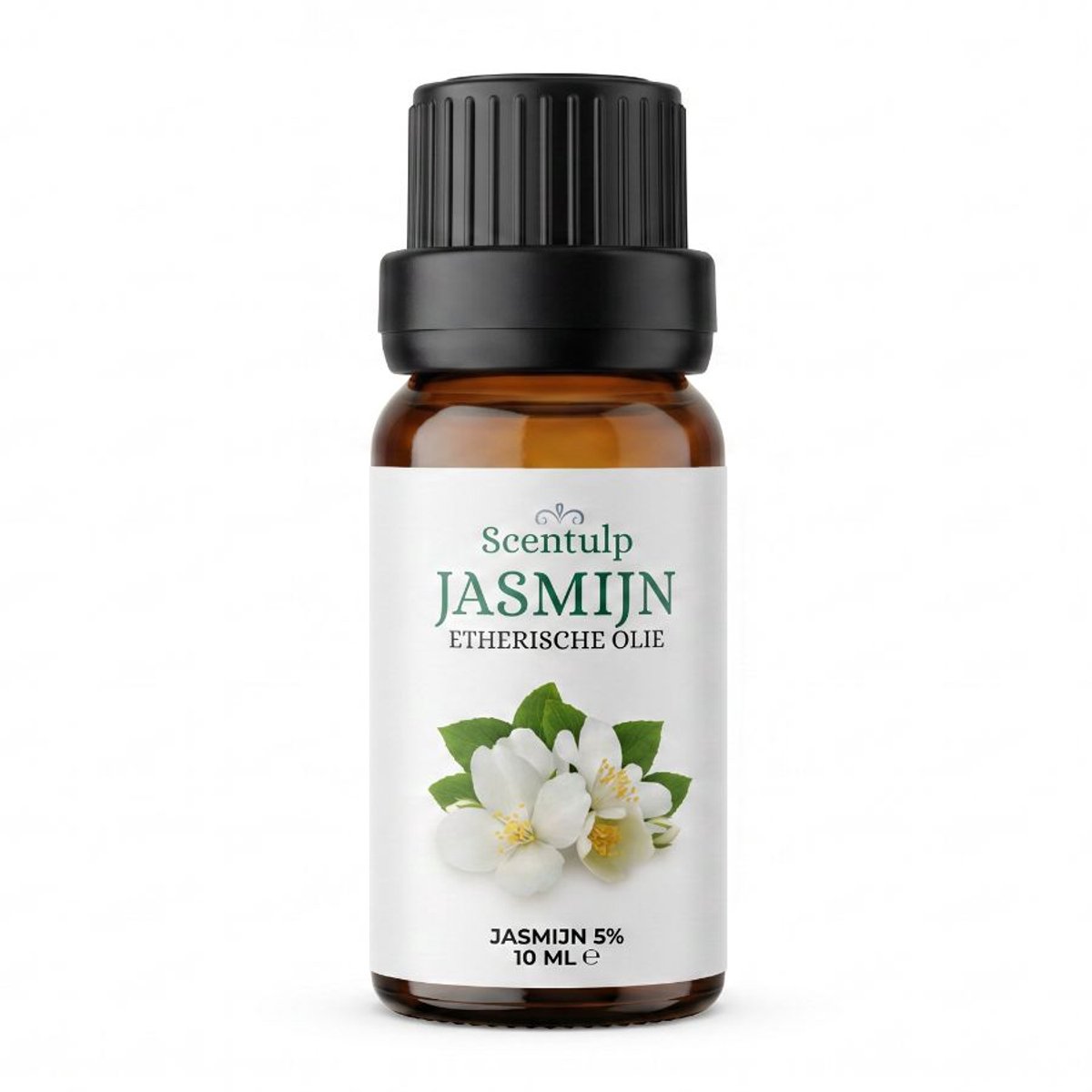Scentulp - Jasmijn Olie Etherische Olie 10 ml – 5% Biologisch & Natuurzuiver – Jasminum Grandiflorum / Sambac – Aromatherapie & Parfum