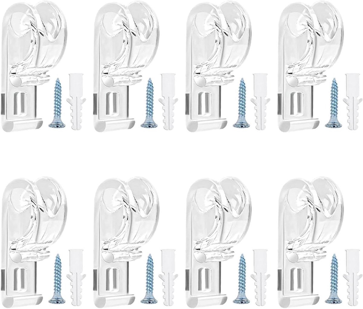 Kettinghouder Rolgordijn - Kabel Organizer - Veilig Ophangen - Compact Transparant - 5 x 1