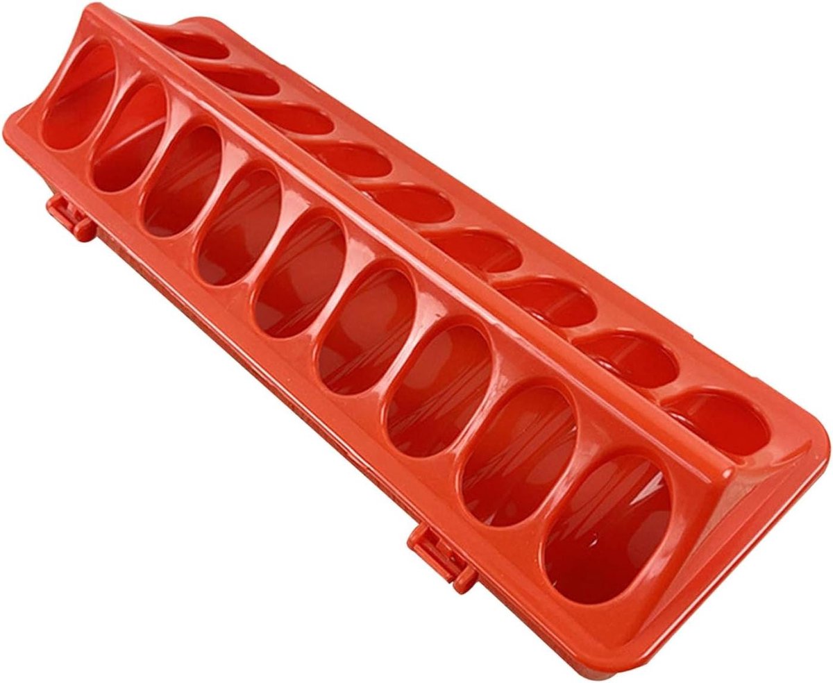 Kip Voederbak - Pluimvee Voerbak - Gevogelte Voeden - Antislip Ontwerp - 12 of 18 Gaten - L