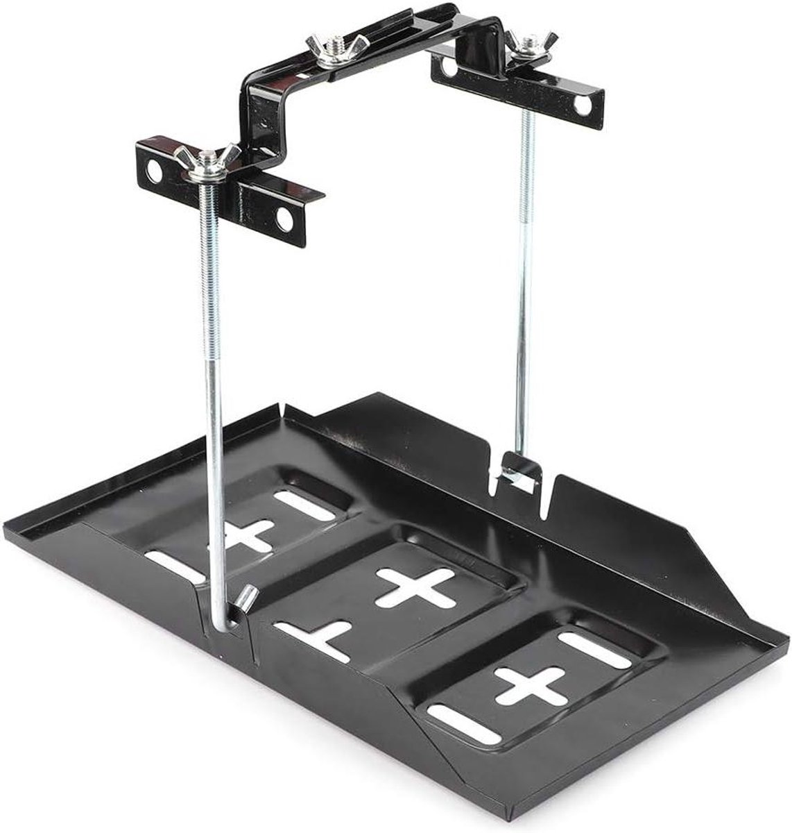 Universele Batterijhouder - Metalen Beugelset - Auto Accu Beveiligen - Verzonken Sleuf Ontwerp - 34 cm Lade - Metaal
