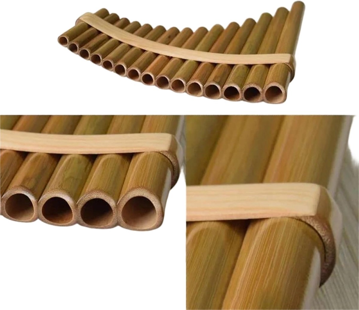 Panfluit - Muziekfluit - Muziek Maken - 18 Pijpen - 35 cm - Natuurlijk