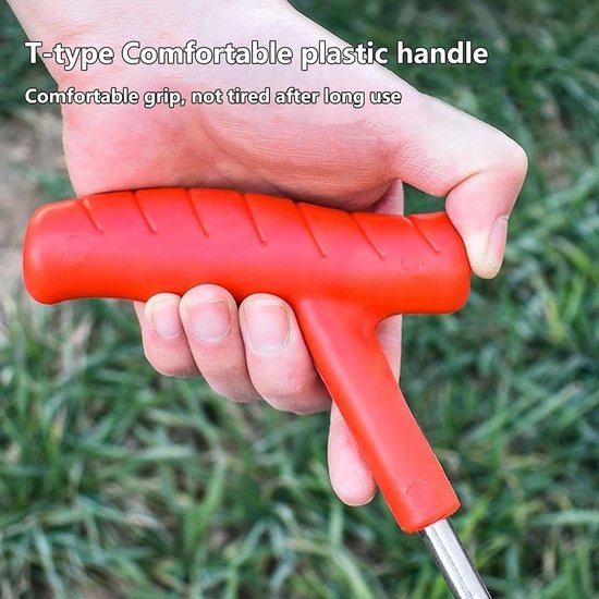 Tuin Troffel - Tuingereedschap Hand Schep - Planten Graven Wieden - Antiaanbaklaag Roestbestendig - 80 mm - Grijs — afbeelding 3