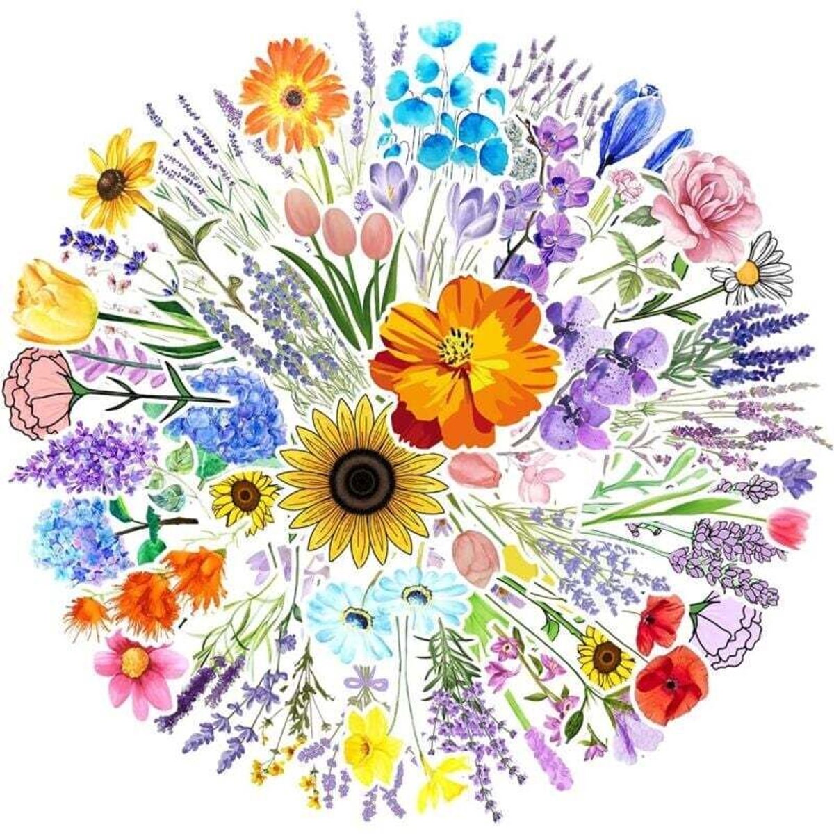【Schattige stickers】Deze prachtig verpakte set bevat 50 verschillende bloemstickers. Het unieke ontwerp maakt het een perfect cadeaugeschikt voor kinderen, vrienden en familie. 【Veilig en duurzaam】
