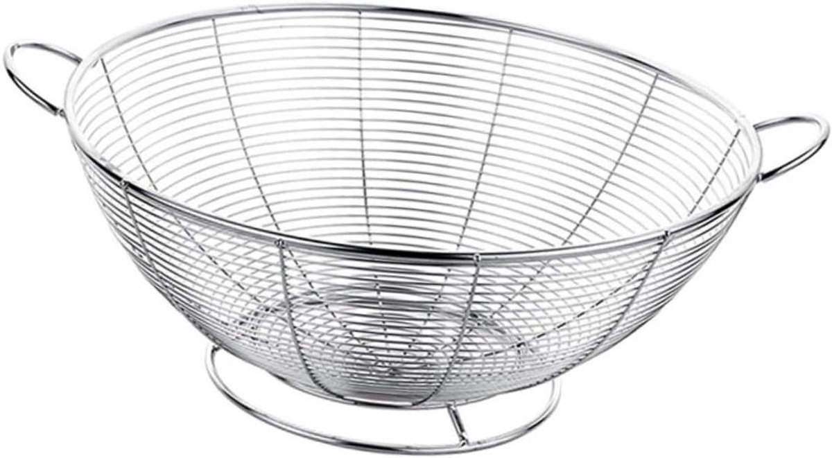 Keuken Afdruipmand - Fruit Zeef - Groenten Wassen - Roestvrij Staal - 20 cm - Zilver