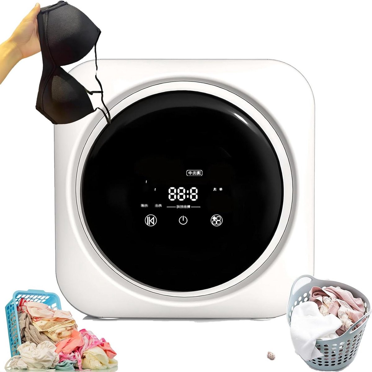 Mini Wasmachine Draagbare Washer Ondergoed Wassen Apart & Hygiënisch 0.3 kg capaciteit Wit