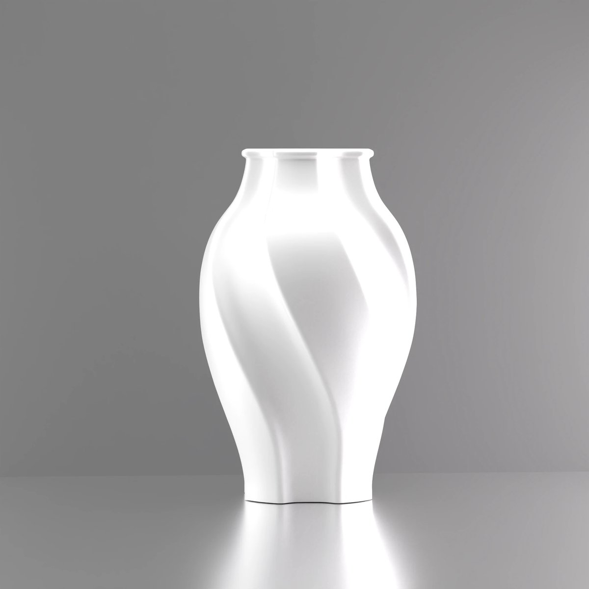 3d-gezellig Elegantie - Vaas - Wit - Maat 35 cm - Kunststof - Modern - Bloemenvaas -100% gerecycled PLA (bioplastic)