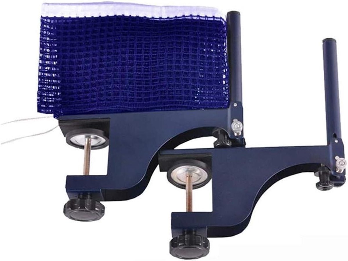 Tafeltennis Net - Ping Pong Net - Sport Training - Uitschuifbaar En Draagbaar - 15.2 cm Hoog - Blauw