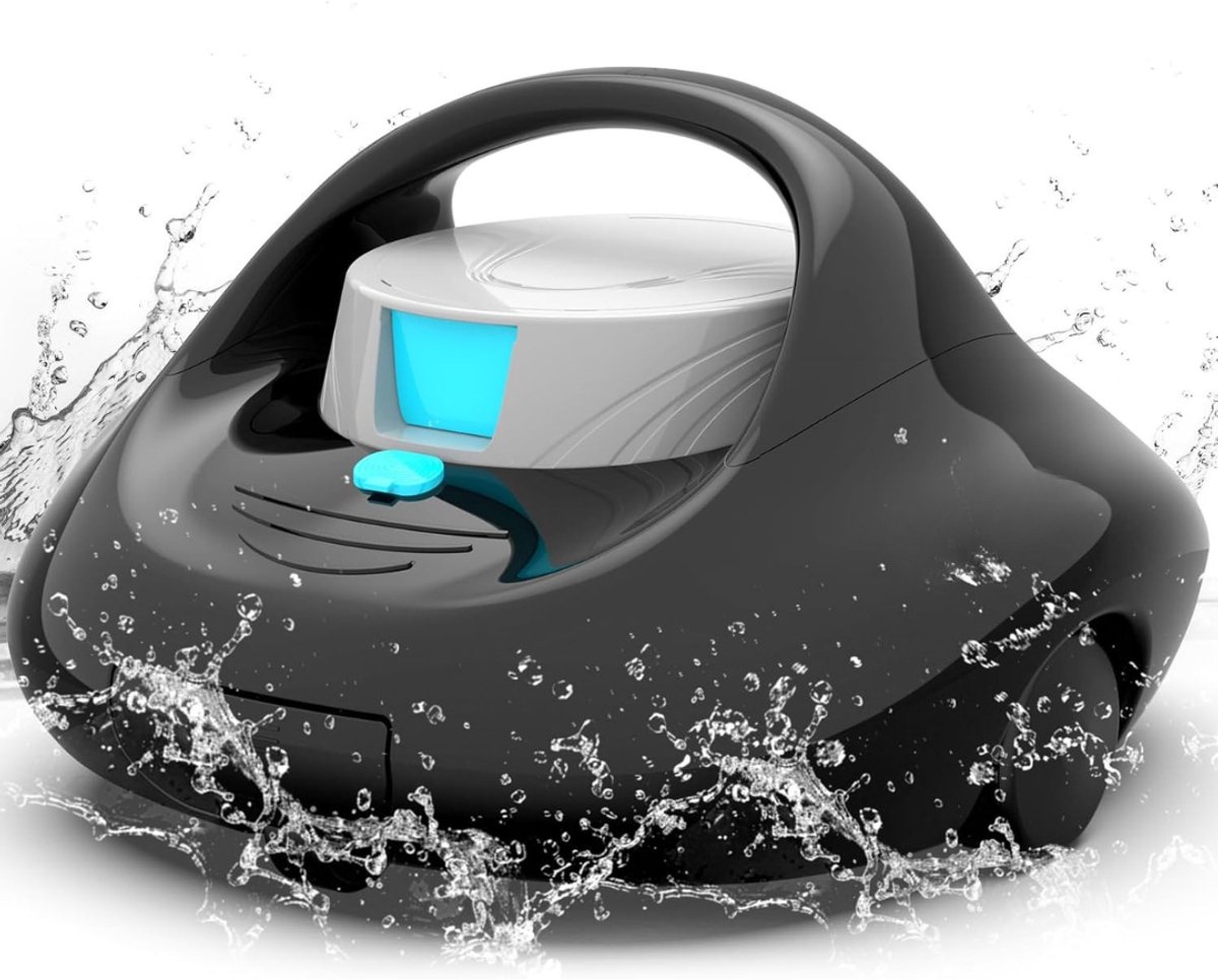 ZMR® Zwembadrobot - Zwembadstofzuiger Elektrisch - Zwembad Robot Stofzuiger - Zwart/Wit - 37cm x 36cm x 23cm