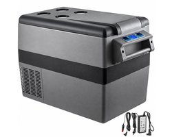 Autokoelkast 35L - Draagbare Compressor Koelbox - Elektrische Koelkast en Vriezer - 12V 24V en 230V - Temperatuur Instelbaar van -20°C tot 20°C - Met App Bediening LED Display Batterijbescherming en Handgrepen voor Camping Reizen Camper Boot